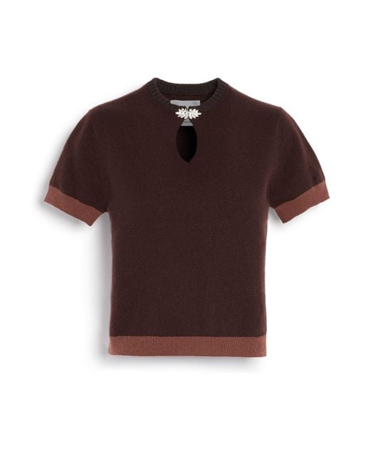 Barrie Brown Cashmere Top With Jewelled Details