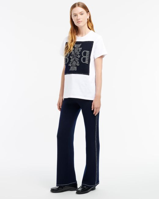 Barrie Black T-shirt With Logo Cashmere Patch for men