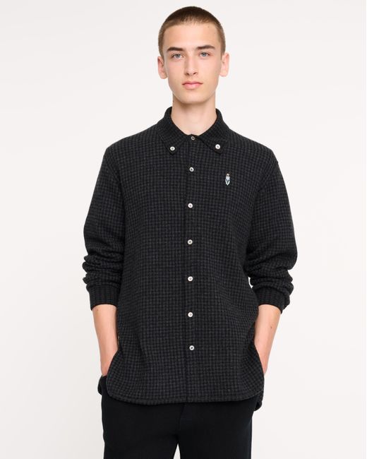 Barrie Black Cashmere And Cotton Shirt for men