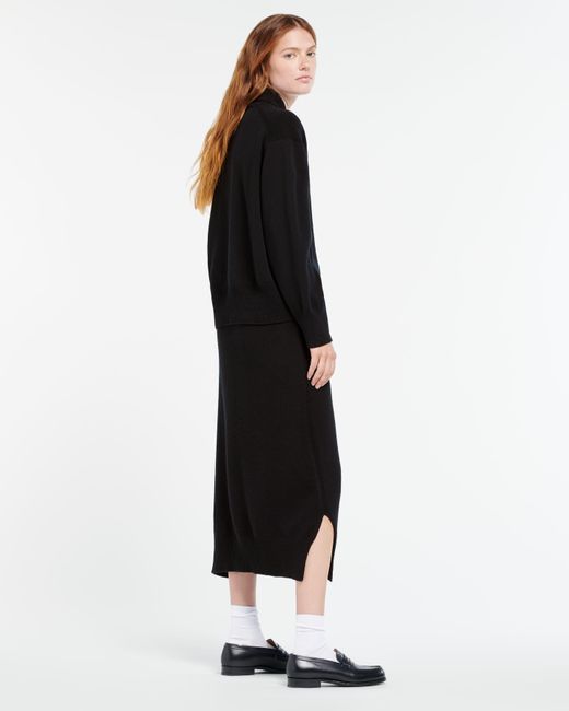 Barrie Black Iconic Cashmere Skirt