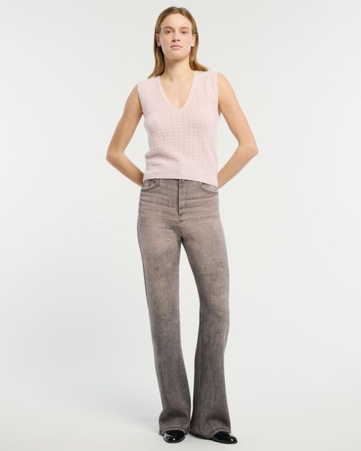 Barrie Pink Cashmere Lace Top