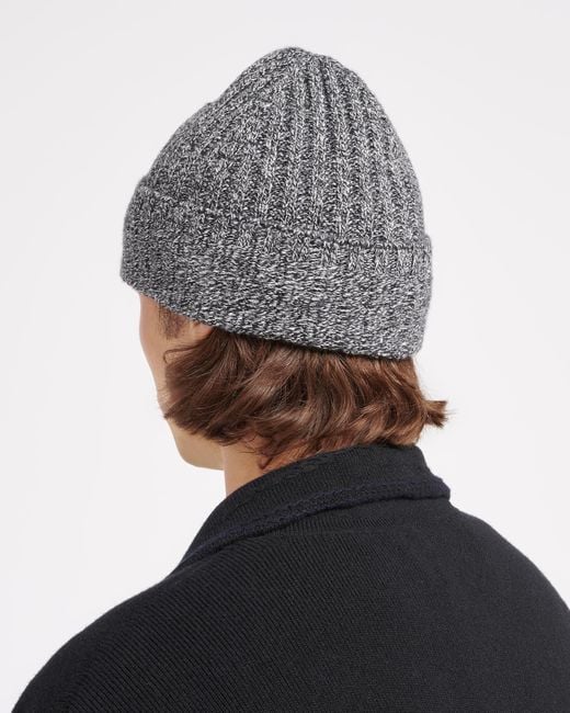 Barrie Gray Mottled Cashmere Beanie