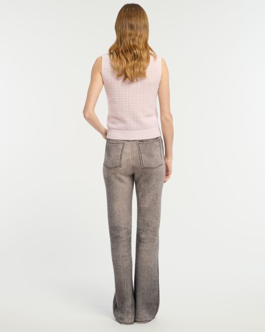 Barrie Pink Cashmere Lace Top