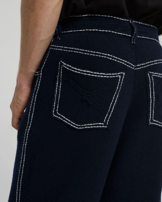 Barrie Blue Pantalon Denim Flair En Cachemire Et Coton for men