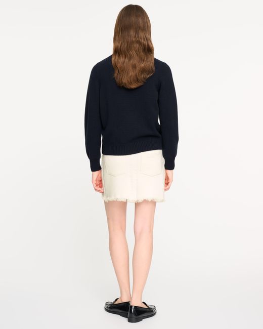 Barrie Blue Marled Cashmere Cardigan With B Logo