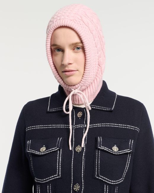 Barrie Pink Cashmere Balaclava