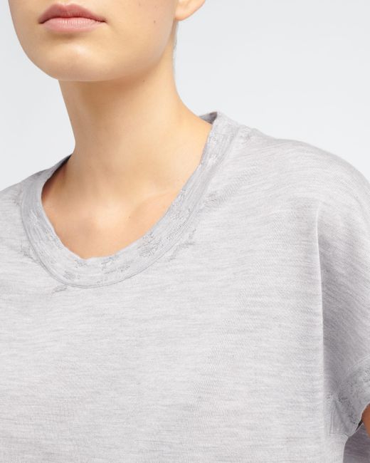 Barrie White Ultra-fine Cashmere Round-neck Top