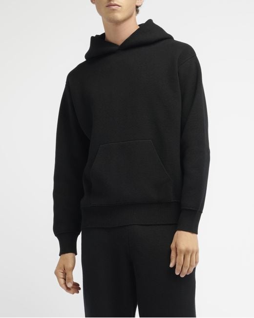 Barrie Black Sportswear Cashmere And Cotton Hoodie