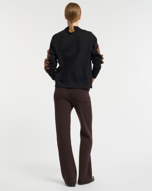 Barrie Black Cardigan In Cotton With A Cashmere B Logo