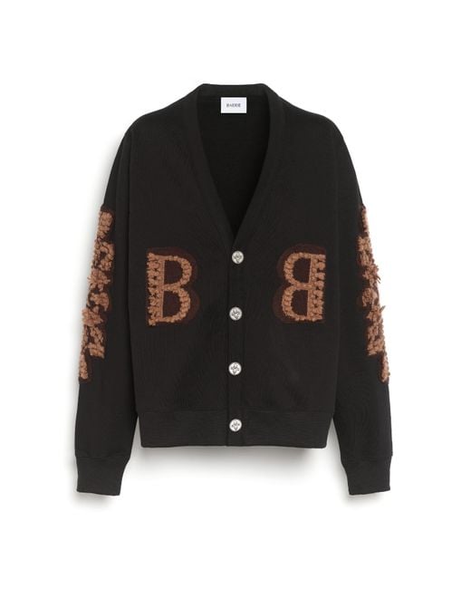 Barrie Black Cardigan In Cotton With A Cashmere B Logo