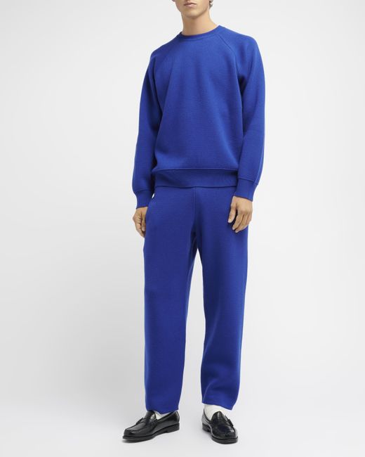 Barrie Blue Sportswear Cashmere And Cotton Jumper