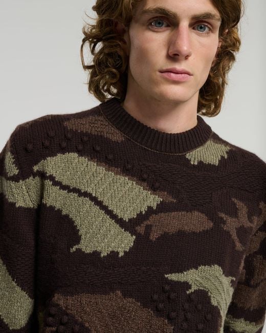Barrie Brown Cashmere Sweater With Landscape Motif for men