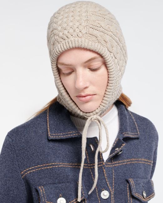 Barrie Natural Cashmere Balaclava