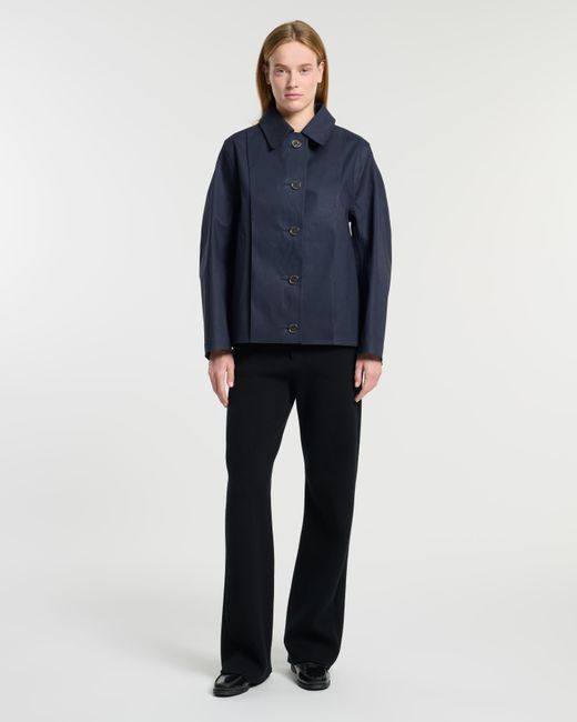 Barrie Blue Short Waterproof Coat