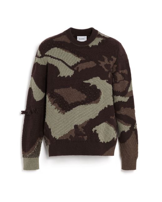 Barrie Brown Cashmere Sweater With Landscape Motif for men