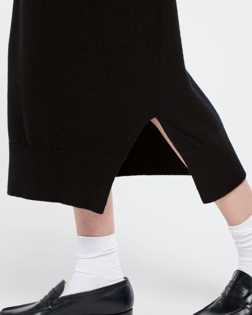 Barrie Black Iconic Cashmere Skirt