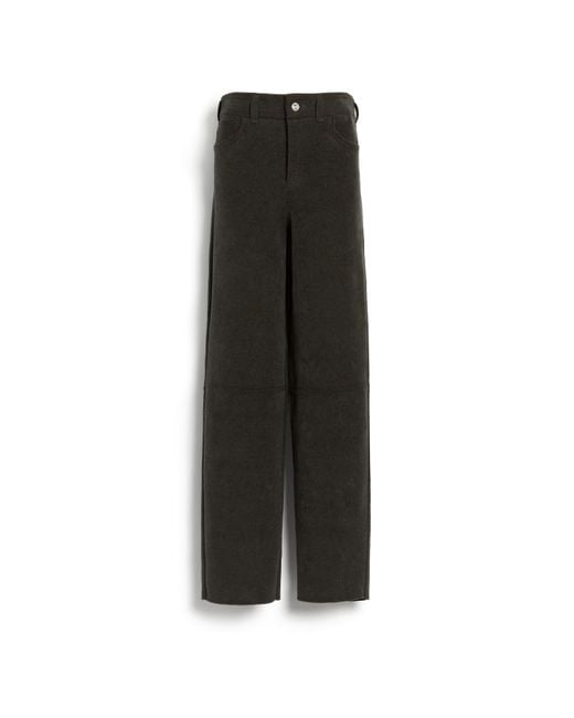 Barrie Black Suede-effect Trousers
