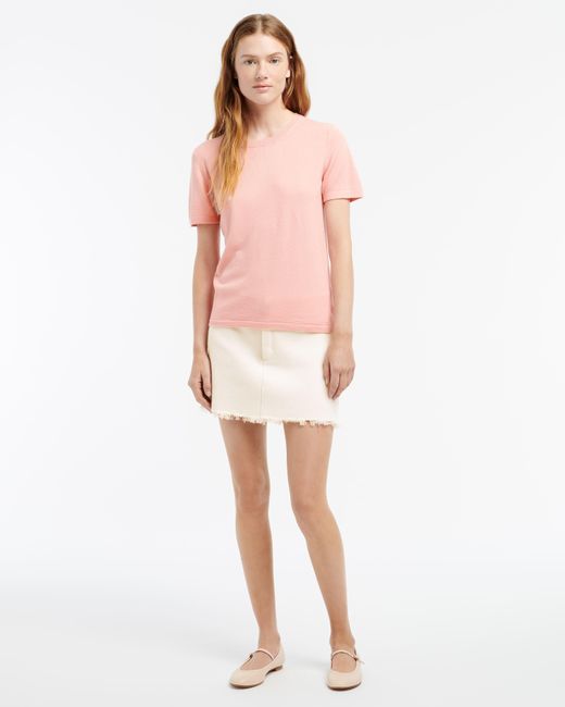 Barrie Pink Top In Cashmere And Silk