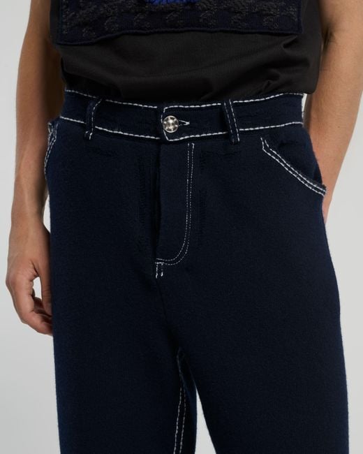 Barrie Blue Pantalon Denim Flair En Cachemire Et Coton for men