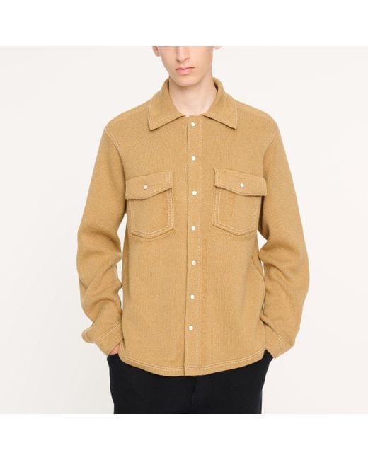 Barrie Natural Cashmere And Cotton Denim Overshirt for men