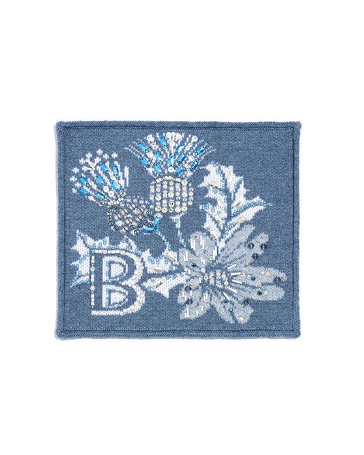 Barrie Blue Cashmere And Cotton Embroidered Patch
