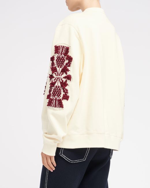 Barrie Natural Cardigan In Cotton With A Cashmere B Logo