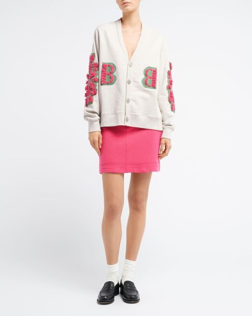 Barrie Gray Cardigan In Cotton With A Cashmere B Logo