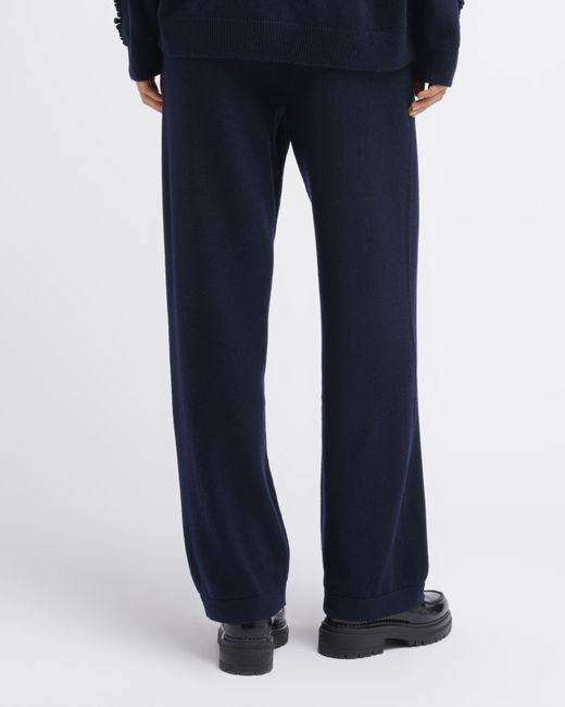 Barrie Blue Timeless Wide Cashmere Trousers
