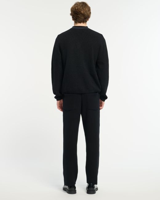 Barrie Black Cashmere Cardigan for men