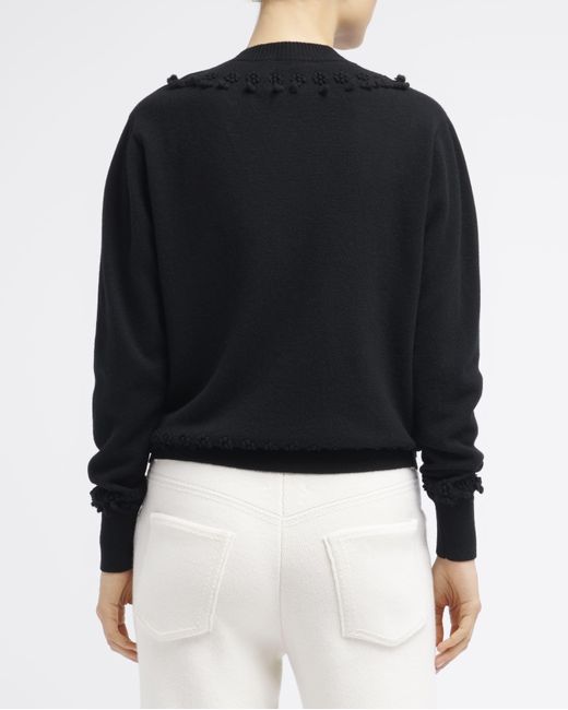 Barrie Black Timeless V-neck Cashmere Jumper