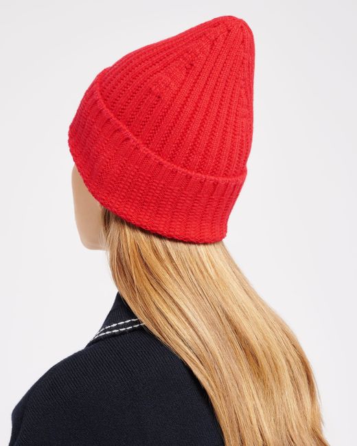 Barrie Red Cashmere Beanie