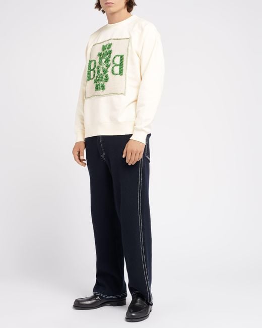 Barrie Green Sweatshirt With Logo Cashmere Patch
