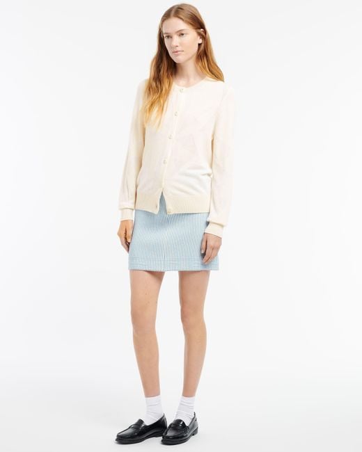Barrie White Ultra-fine Cashmere And Cotton Cardigan
