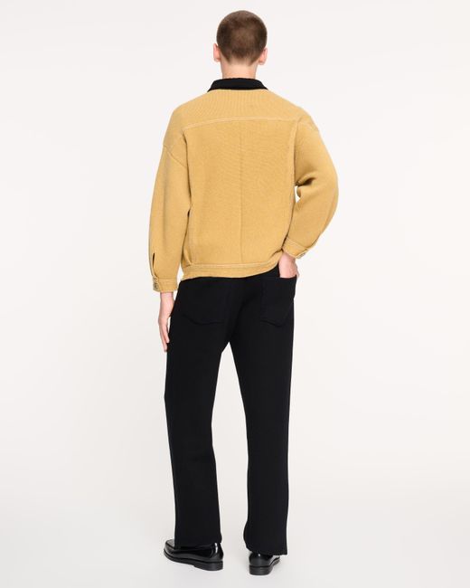 Barrie Natural Denim Oversized Cashmere And Cotton Jacket for men