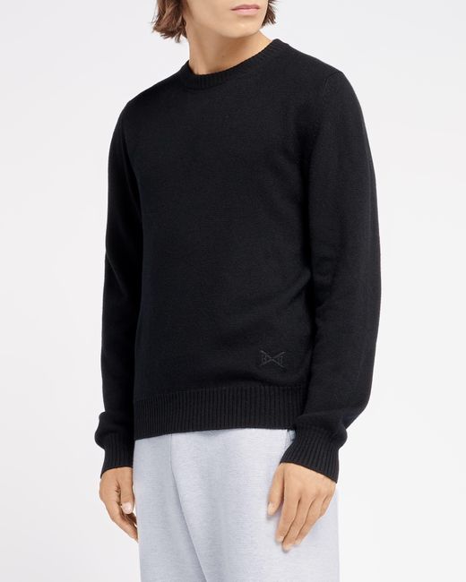 Barrie Black B Label Round-neck Cashmere Jumper for men