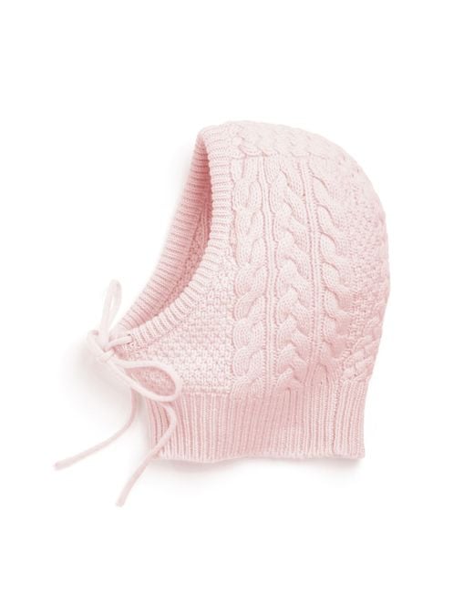 Barrie Pink Cashmere Balaclava