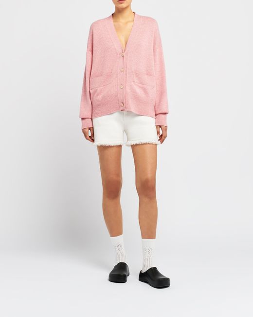 Barrie Pink Iconic Cashmere Cardigan