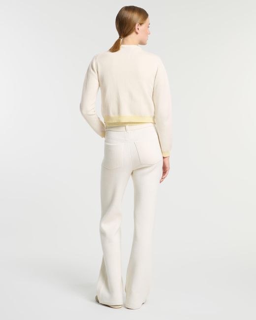 Barrie White Cashmere Cardigan With Jewelled Details