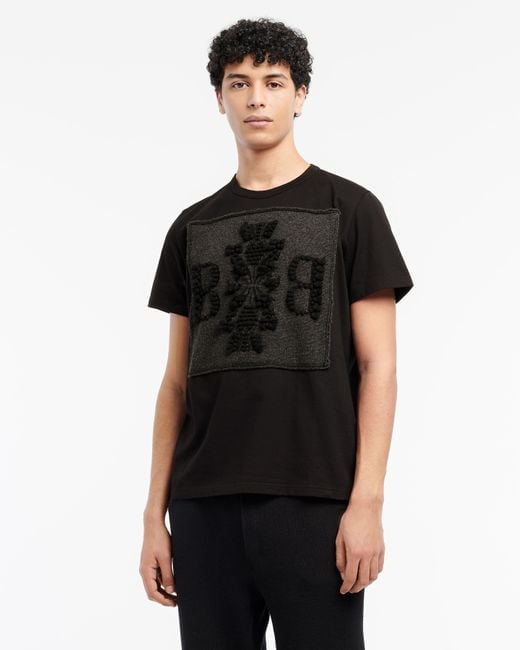 Barrie Black T-shirt With Logo Cashmere Patch