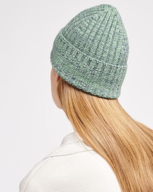 Barrie Green Mottled Cashmere Beanie