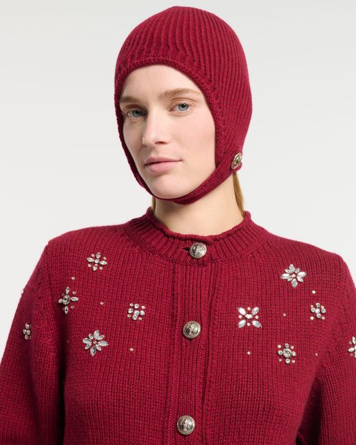Barrie Red Cashmere Bonnet
