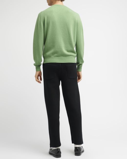Barrie Green 3d Cashmere Logo Round-neck Jumper for men