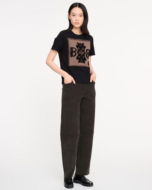 Barrie Black T-shirt With Cashmere B Logo Patch