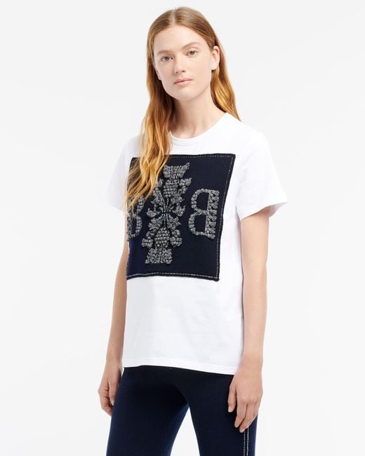 Barrie Black T-shirt With Logo Cashmere Patch for men