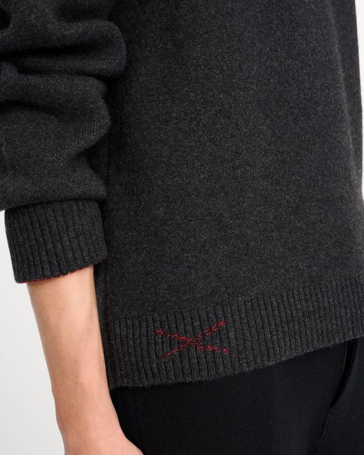 Barrie Black Double-faced Cashmere Sweater for men