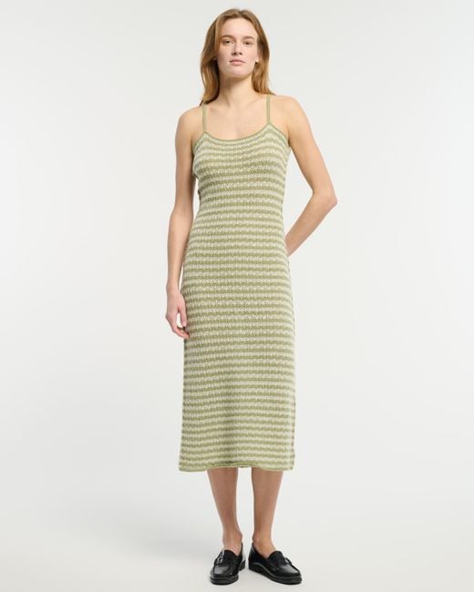Barrie Metallic Cashmere Lace Long Dress With Skinny Straps