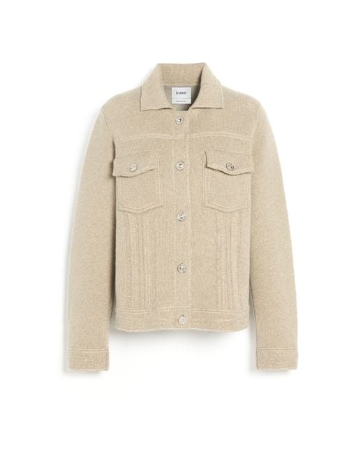 Barrie Natural Denim Patchwork Regular Cashmere And Cotton Jacket
