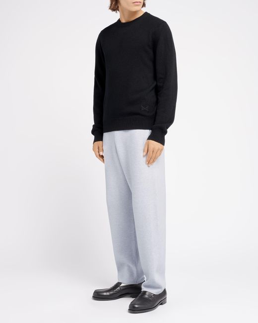 Barrie Black B Label Round-neck Cashmere Jumper for men