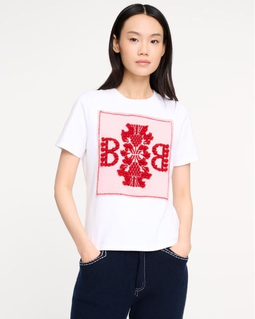 Barrie Red T-shirt With Cashmere B Logo Patch