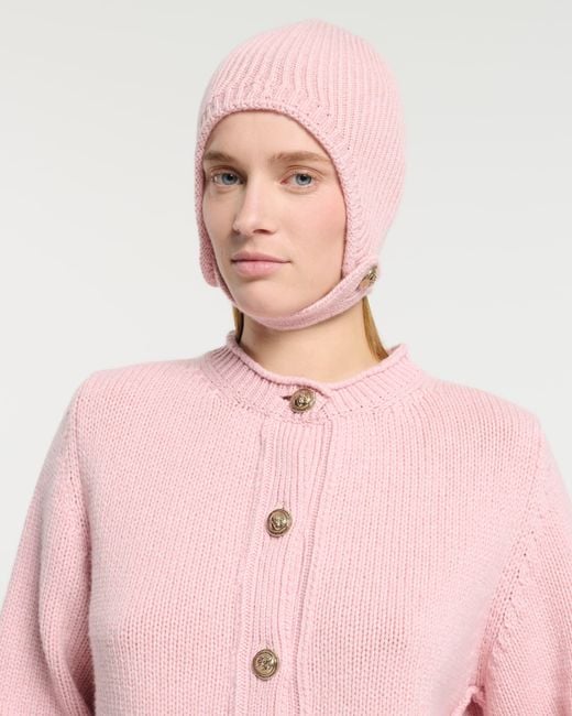 Barrie Pink Cashmere Bonnet